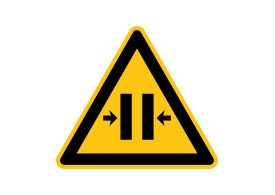 Caution Crush Hazard Vector Sign
