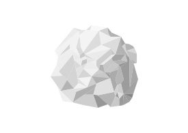 Crumpled Paper Ball Free Vector