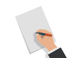 Hand Holding Pen Free Vector