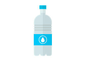 Bottle of Water Flat Vector