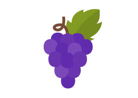 Grape Flat Vector