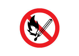 No Open Fire Vector Sign