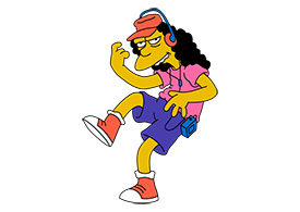 Otto Mann Simpsons Vector Character