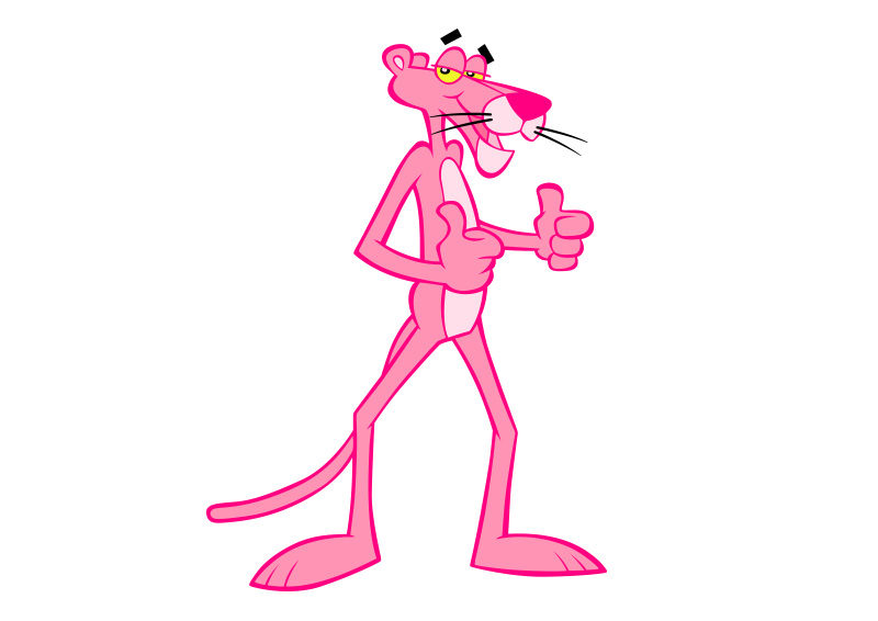 Pink Panther Vector - SuperAwesomeVectors