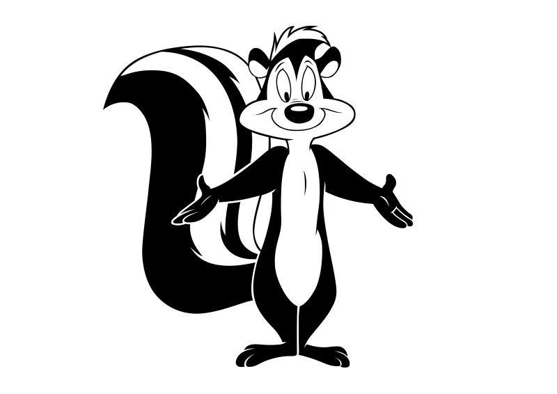 Printable Cartoon Characters Pepe Le Pew Coloring Page 3
