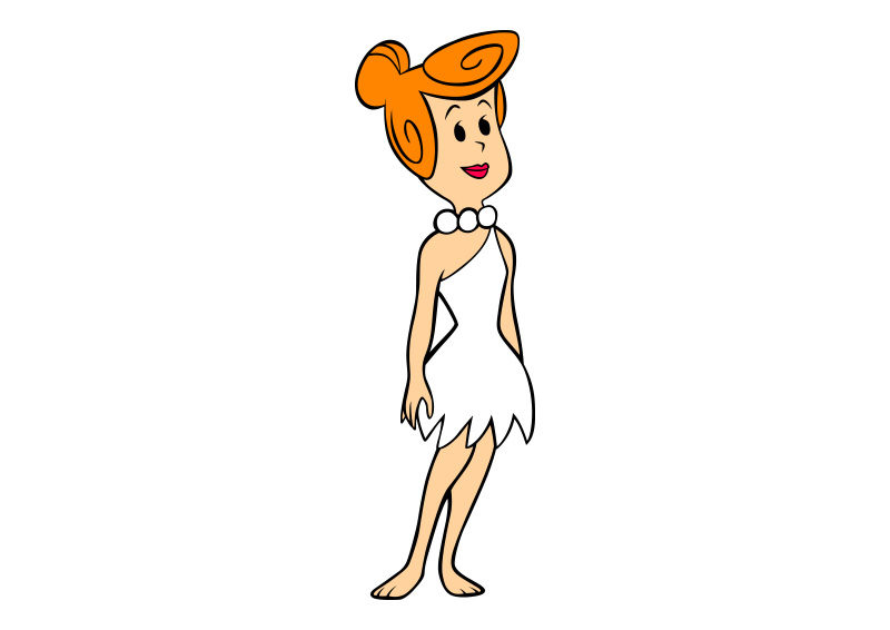 Wilma Flintstone Vector.