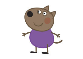 Danny Dog Peppa Pig Character Free Vector