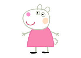 Suzy Sheep Peppa Pig Character Free Vector