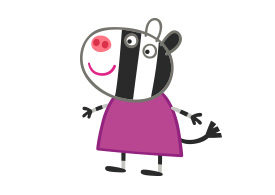 Zoe Zebra Peppa Pig Character Free Vector
