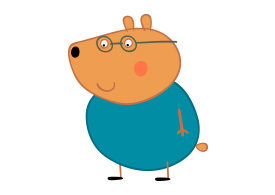 Dr Brown Bear Peppa Pig Character Free Vector