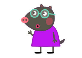 Molly Mole Peppa Pig Character Free Vector