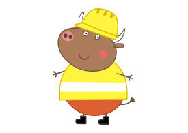 Mr Bull Peppa Pig Character Free Vector