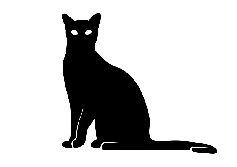 Cat Silhouette Vector - SuperAwesomeVectors