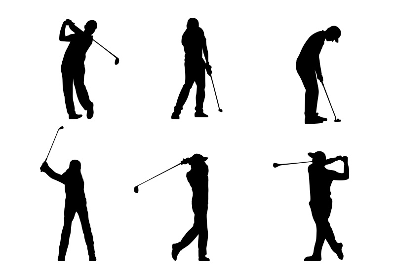 golf-silhouettes-vector