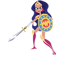 DC Super Hero Girls Wonder Woman Vector