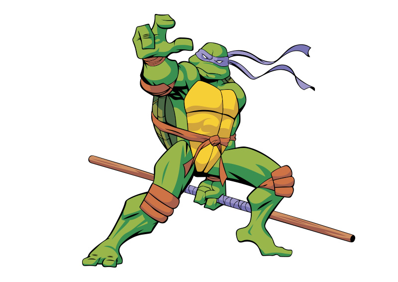 Donatello Ninja Turtle Free Vector - SuperAwesomeVectors