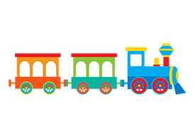 Colorful Train Vector