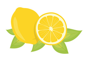 Lemons With Leaves Free Vector