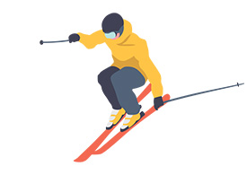 Ski Jump Vector