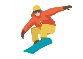 Snowboard Jump Vector