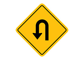 U-TURN Traffic Sign