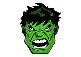 Hulk Face Vector