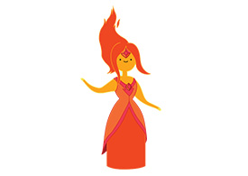 Flame Princess Adventure Time Vector