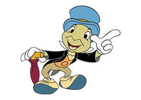 Jiminy Cricket From Pinocchio Free Vector