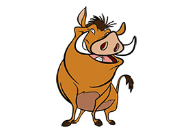 Pumbaa From The Lion King Free Vector