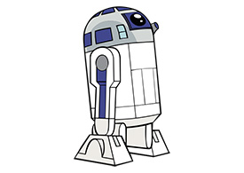 R2-D2 Star Wars Robot Free Vector