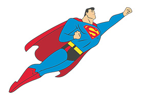 Superman Free Vector