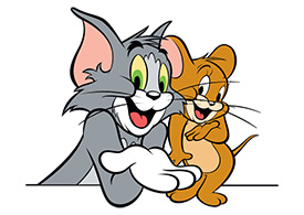 Tom and Jerry Smiling Vector