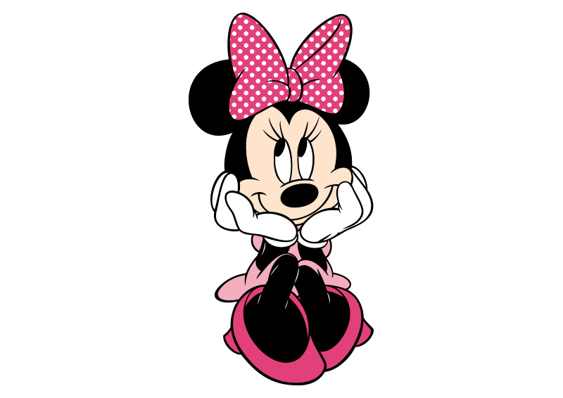 Minnie Mouse Sitting Free Vector - SuperAwesomeVectors