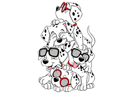 One Hundred and One Dalmatians Free Vector
