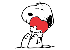 Snoopy With Heart Free Vector