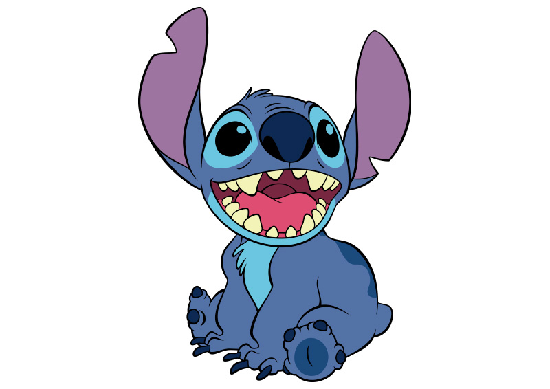Stitch Baring Teeth Free Vector - SuperAwesomeVectors