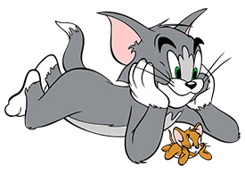 Tom and Jerry Lying Vector