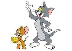 Tom and Jerry With Cheese Free Vector
