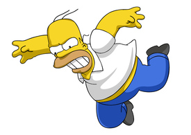 Falling Angry Homer Free Vector