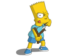 Bart Simpson With Rubber Gun Free Vector
