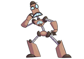 Larry 3000 Time Squad Robot Free Vector
