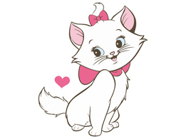 Marie With Heart The Aristocats Free Vector