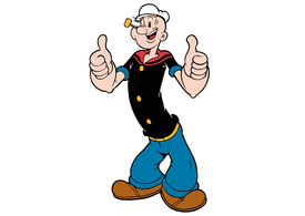 Popeye The Sailor With Thumbs Up Vector