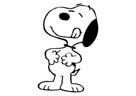 Snoopy After a Lunch Vector