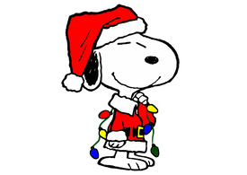 Snoopy Ready for Christmas Vector
