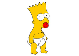 Baby Bart Simpson Free Vector
