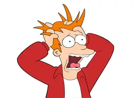 Frightened Philip J. Fry Free Vector Character