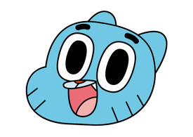 Gumball Watterson Face Free Vector