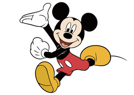 Mickey Mouse Running Free Vector