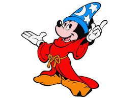 Mickey Mouse Wizard Free Vector